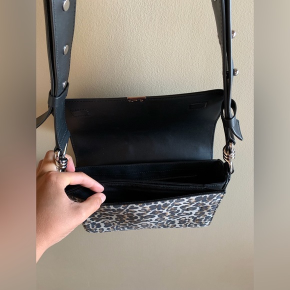 ALLSAINTS Lepi Medium Leopard Print Suede and Crossbody Bag - Picture 5 of 6